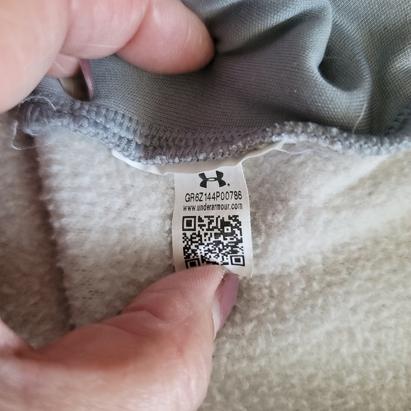 Under Armour Fleece Big Logo Hoodie Size SM in Gray - Picture 11 of 12